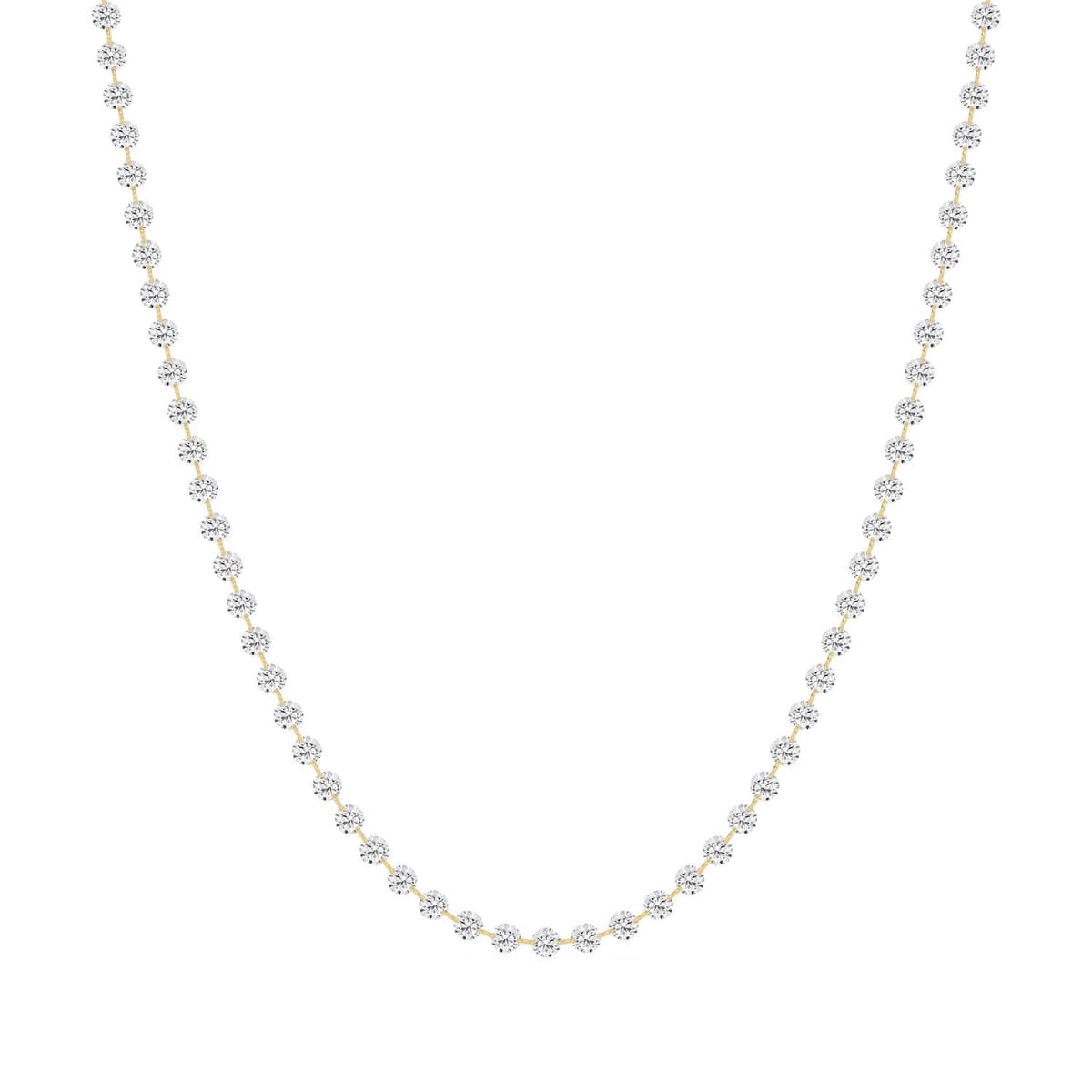 14K Yellow Gold Lab Grown Diamond NECKLACE 17.87 ctw SJN08300-15.00CT-18IN