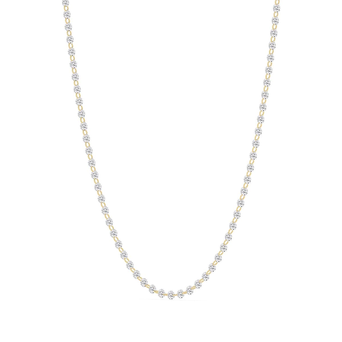14K Yellow Gold Lab Grown Diamond NECKLACE 17.87 ctw SJN08300-15.00CT-18IN