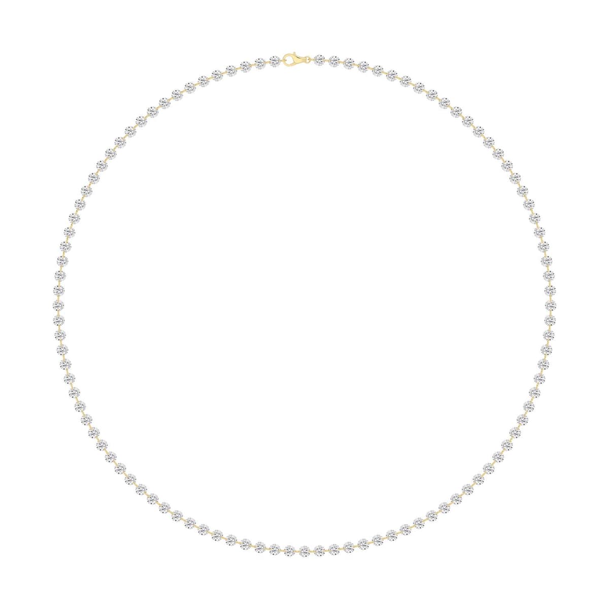 14K Yellow Gold Lab Grown Diamond NECKLACE 17.87 ctw SJN08300-15.00CT-18IN