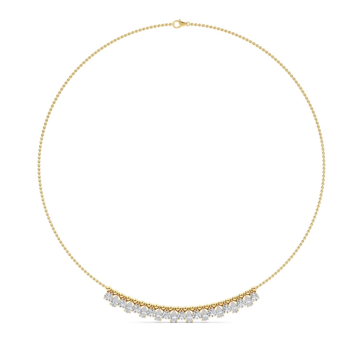 14K Yellow Gold Lab Grown Diamond NECKLACE 4.05 ctw SJN08319-4.00CT