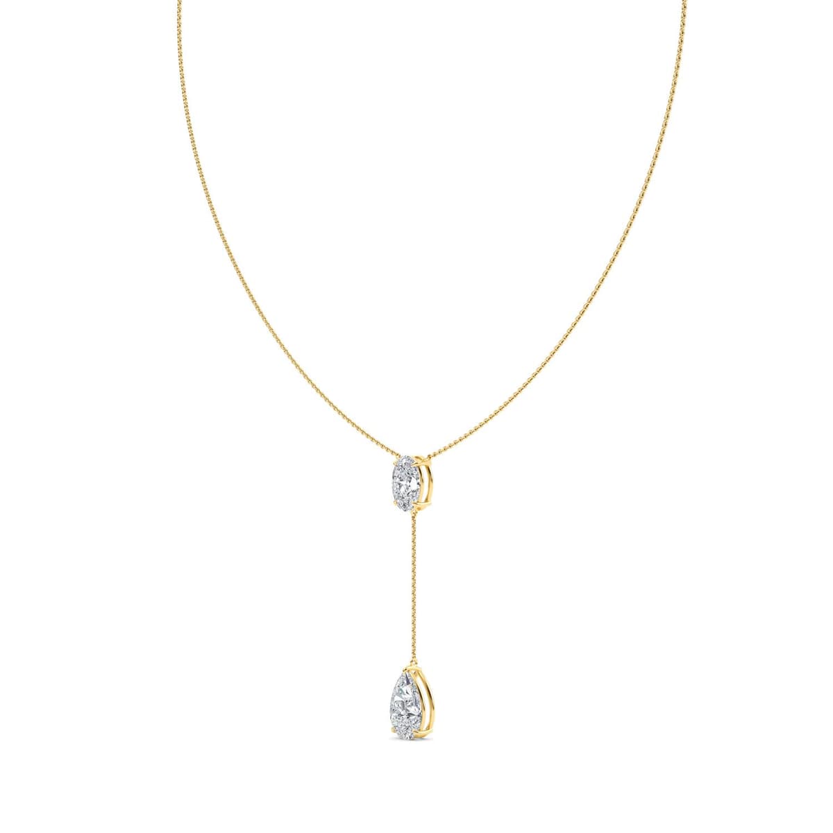 14K Yellow Gold Lab Grown Diamond NECKLACE 5.10 ctw SJN08332-5.00CT-16IN
