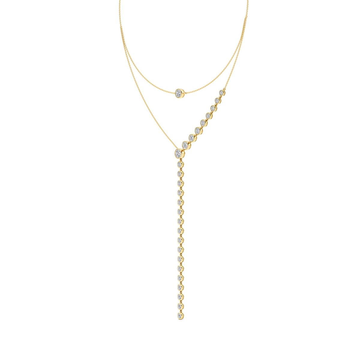 14K Yellow Gold Lab Grown Diamond NECKLACE 6.35 ctw SJN08333-6.33CT-15IN