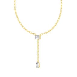 14K Yellow Gold Lab Grown Diamond NECKLACE 8.12 ctw SJN08338-8.00CT-15IN