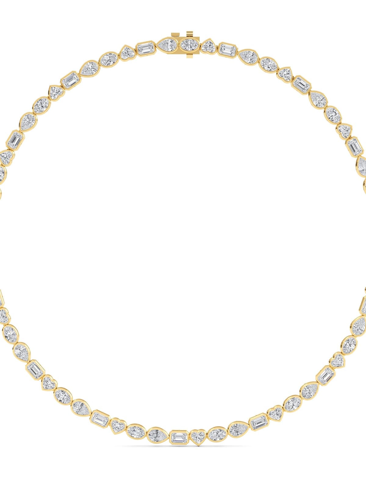 14K Yellow Gold Lab Grown Diamond Necklace 24.54 ctw SJN08350MS-23.88CT-16IN