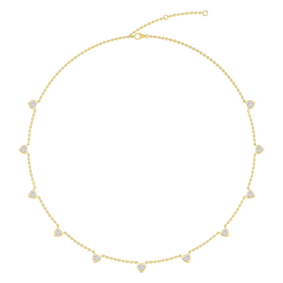 14K Yellow Gold Lab Grown Diamond NECKLACE 3.30 ctw SJN08464HT-3.33CT-16IN