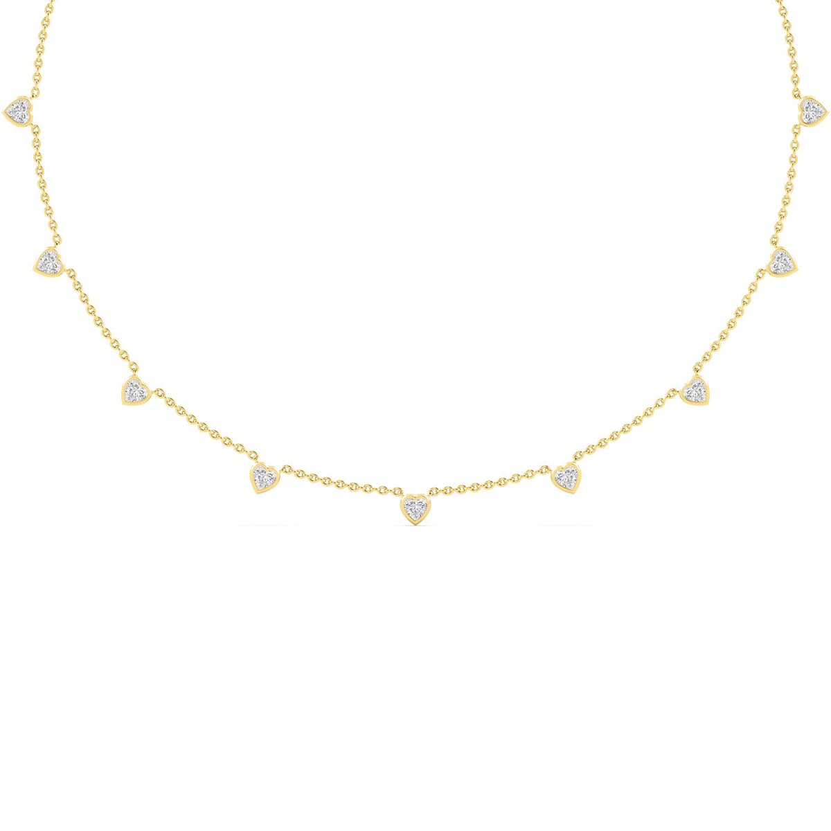 14K Yellow Gold Lab Grown Diamond NECKLACE 3.30 ctw SJN08464HT-3.33CT-16IN