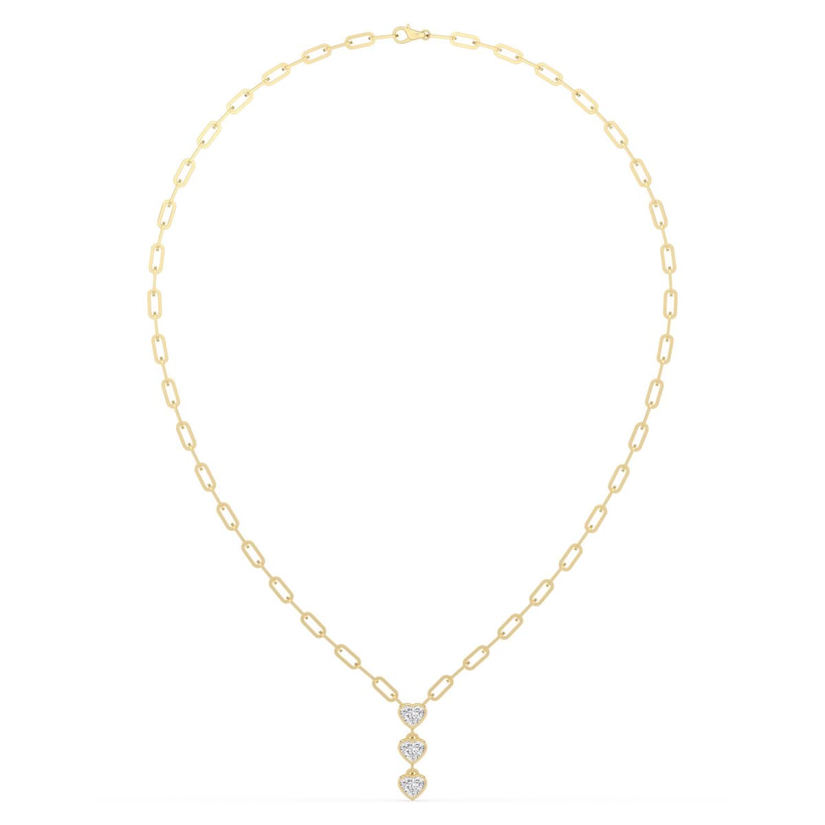14K Yellow Gold Lab Grown Diamond NECKLACE 2.18 ctw SJN08500HT-2.15CT-18IN