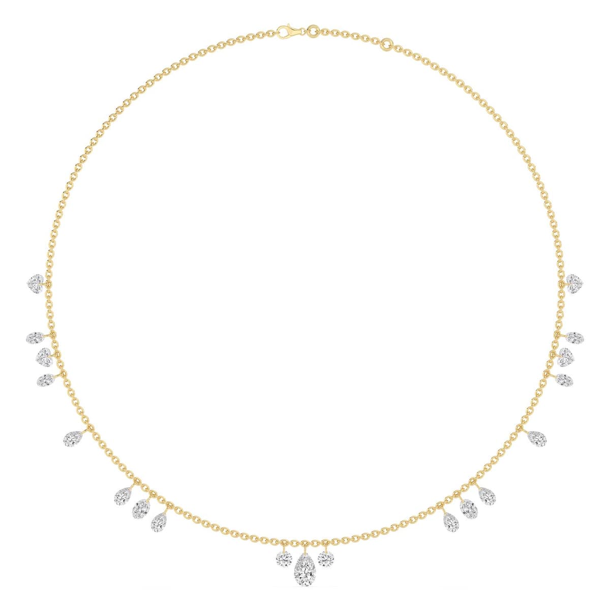 14K Yellow Gold Lab Grown Diamond NECKLACE 6.00 ctw SJN08523-6.83CT-16IN