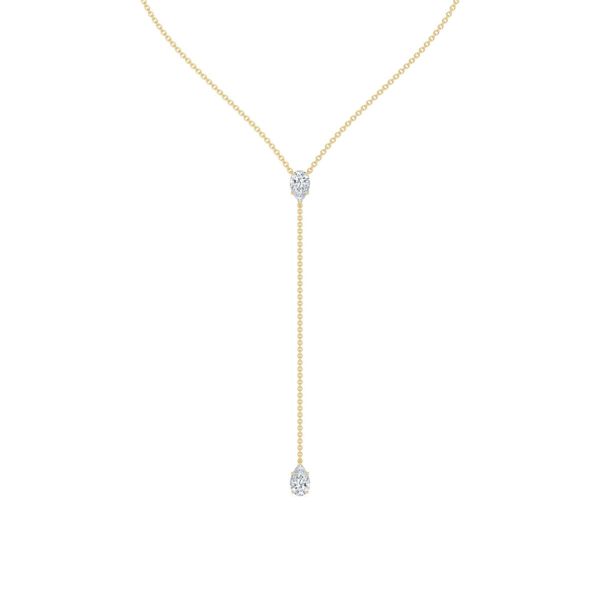 14K Yellow Gold Lab Grown Diamond NECKLACE 2.00 ctw SJN08545PE-2.00CT-14IN