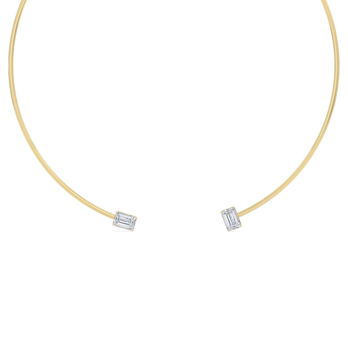 14K Yellow Gold Lab Grown Diamond NECKLACE 4.00 ctw SJN08580EM-4.00CT-16IN