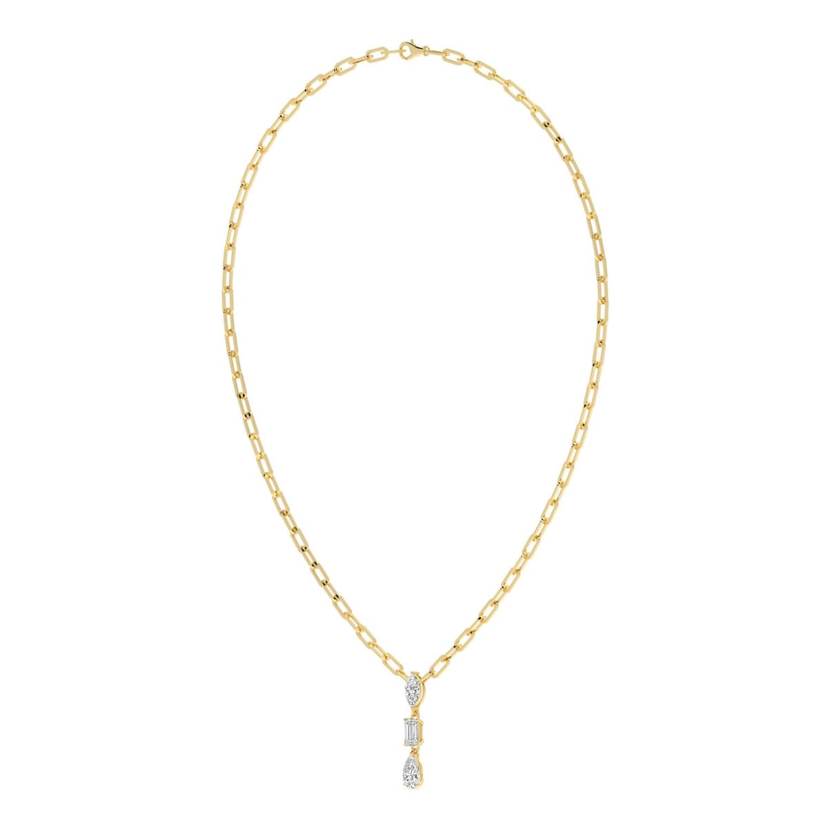 14K Yellow Gold Lab Grown Diamond NECKLACE 2.84 ctw SJN08651-2.75CT-18IN