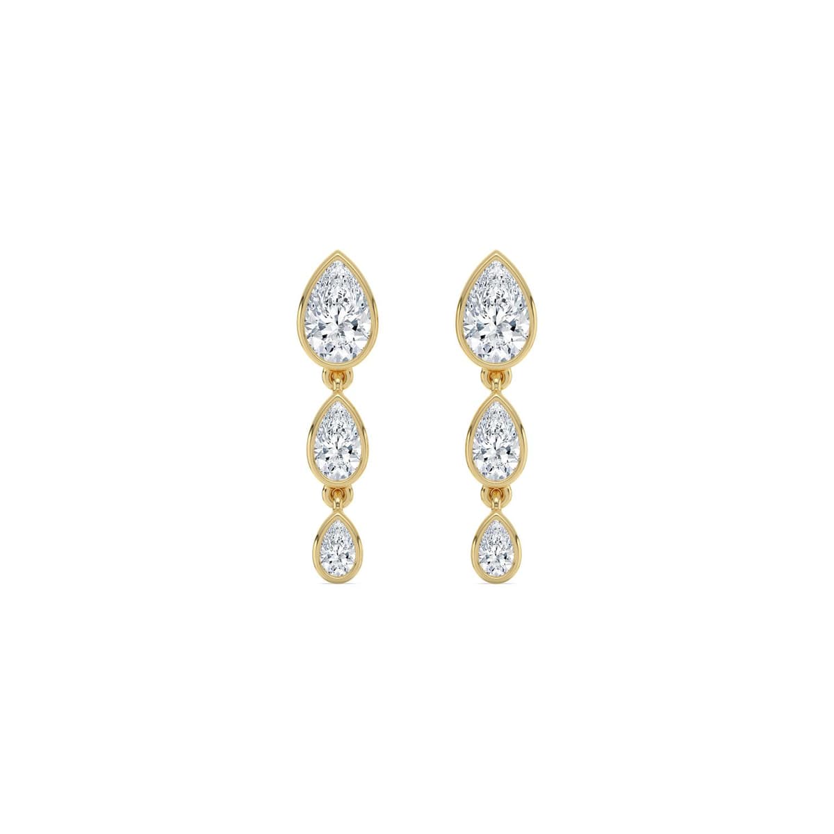 14K Yellow Gold Lab Grown Diamond EARRINGS 1.76 ctw SJNSE13681-1.70CT