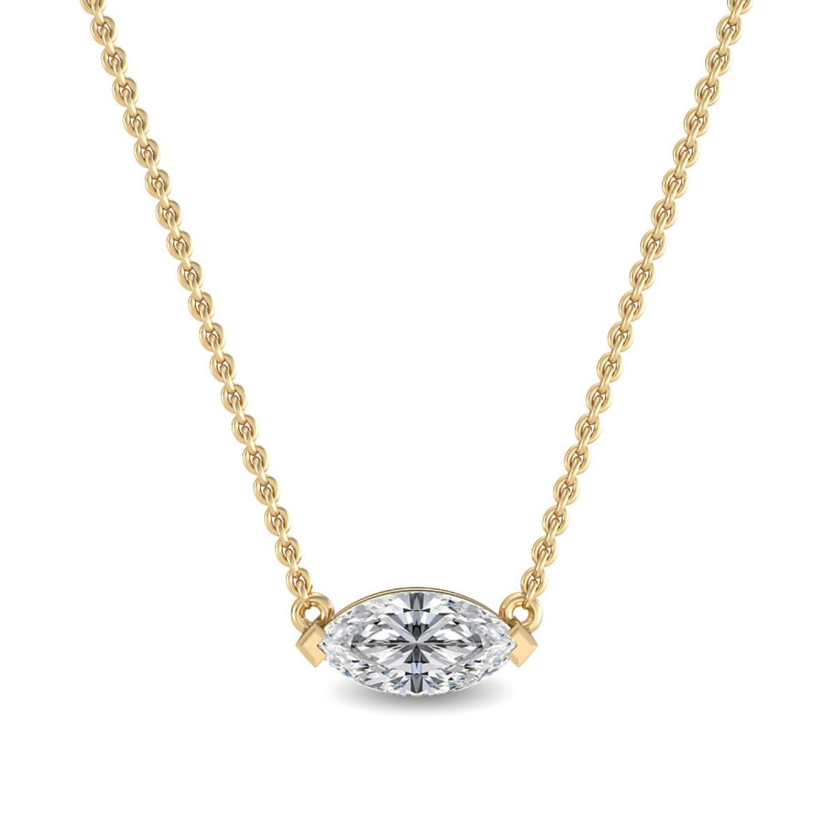 14K Yellow Gold Lab Grown Diamond PENDANT 0.63 ctw SJP31680MQ-0.63CT