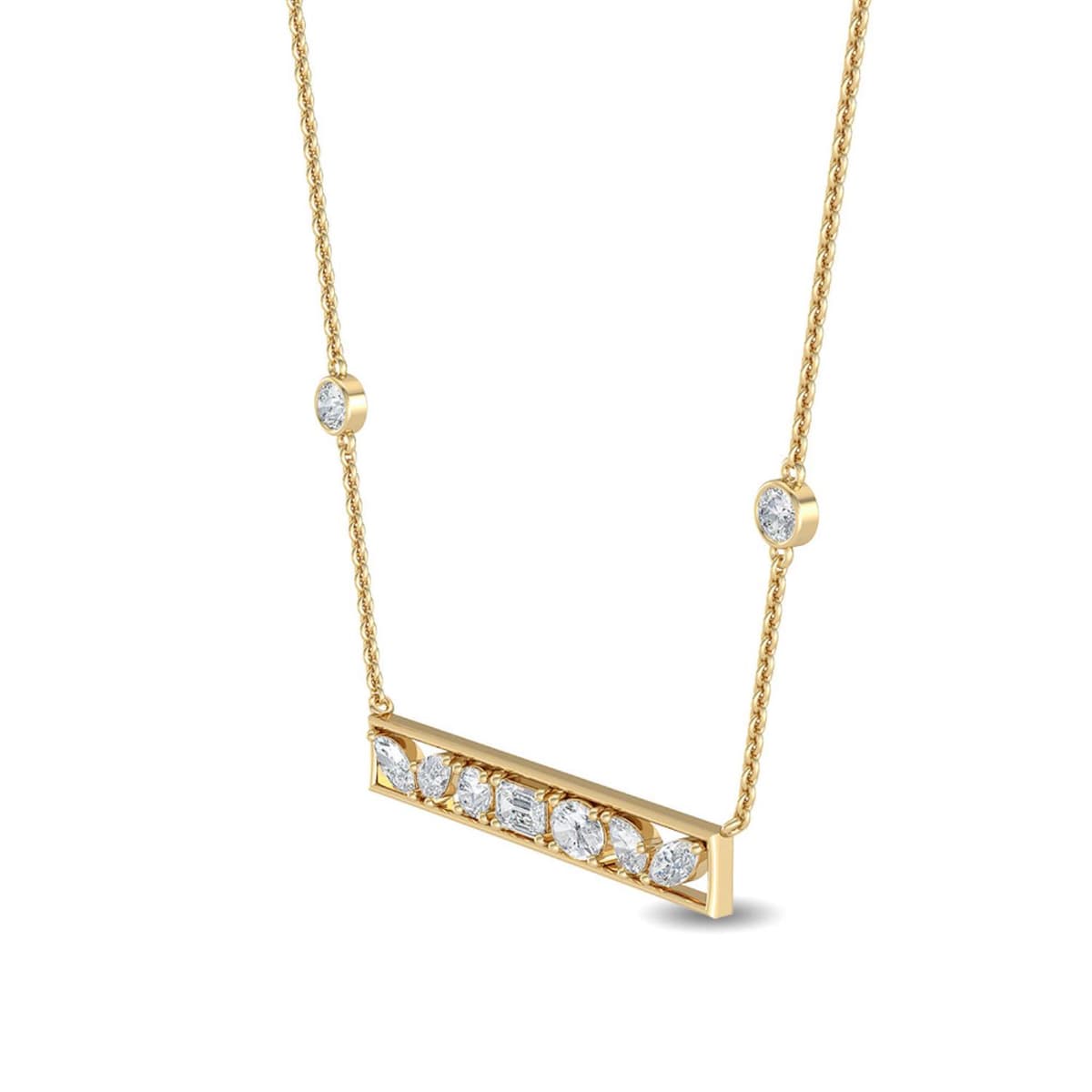 14K Yellow Gold Lab Grown Diamond PENDANT 0.59 ctw SJP31705MS-0.63CT