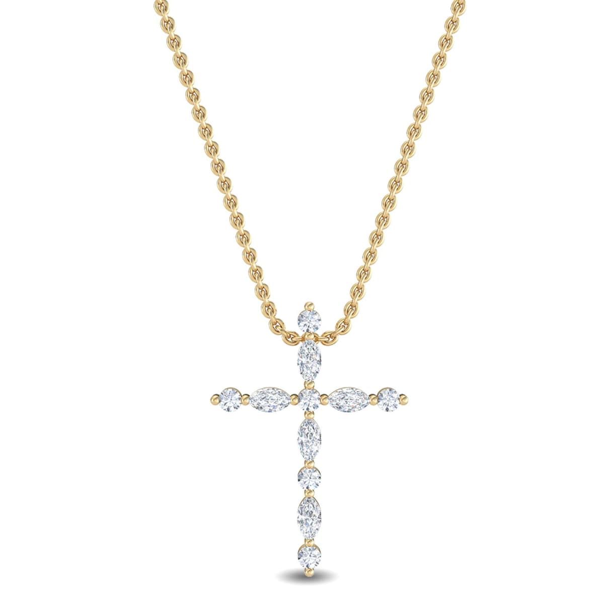 14K Yellow Gold Lab Grown Diamond PENDANT 0.55 ctw SJP31838-0.50CT
