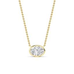 14K Yellow Gold Lab Grown Diamond PENDANT 2.00 ctw SJP32422OV-2.00CT