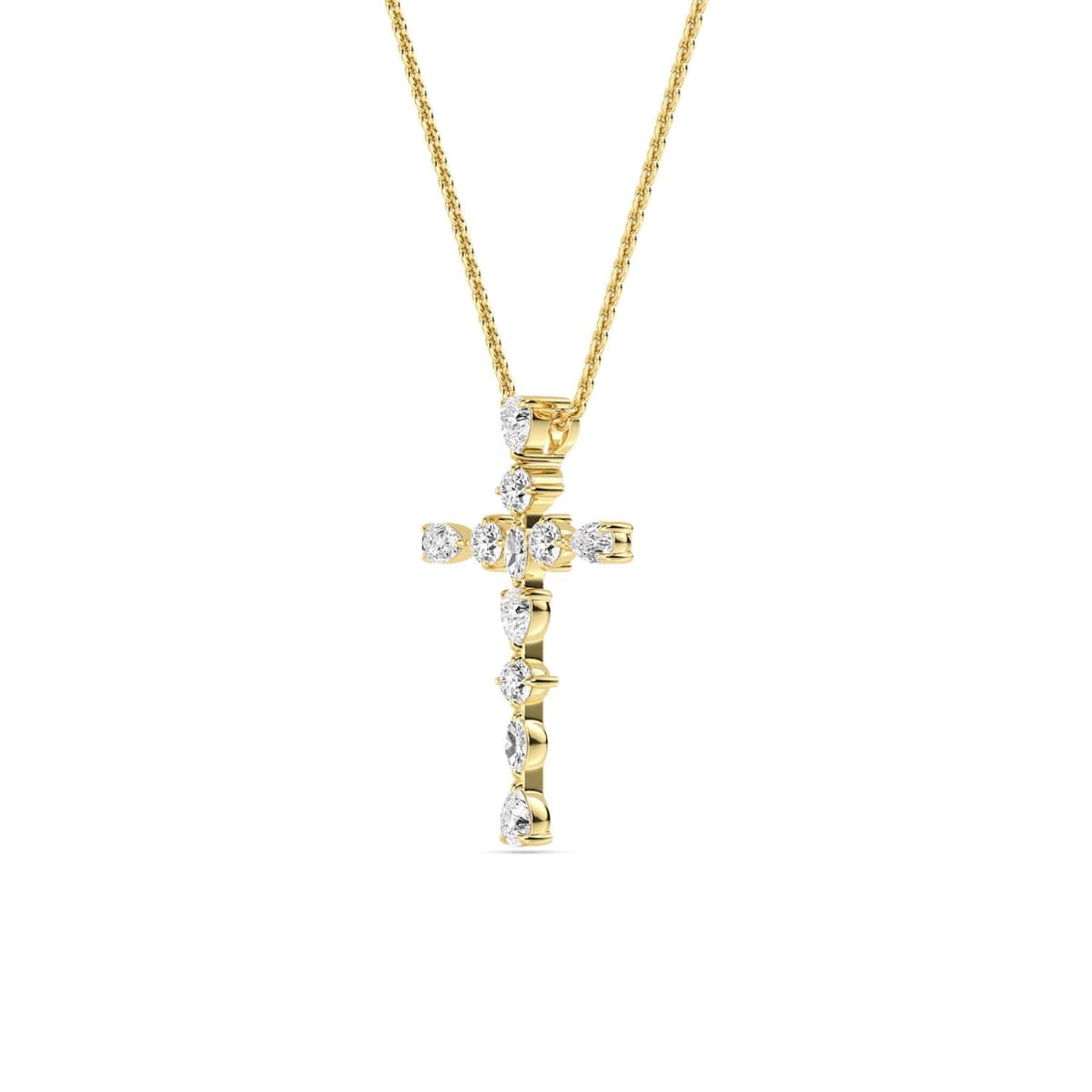 14K Yellow Gold Lab Grown Diamond PENDANT 0.47 ctw SJP32483-0.50CT