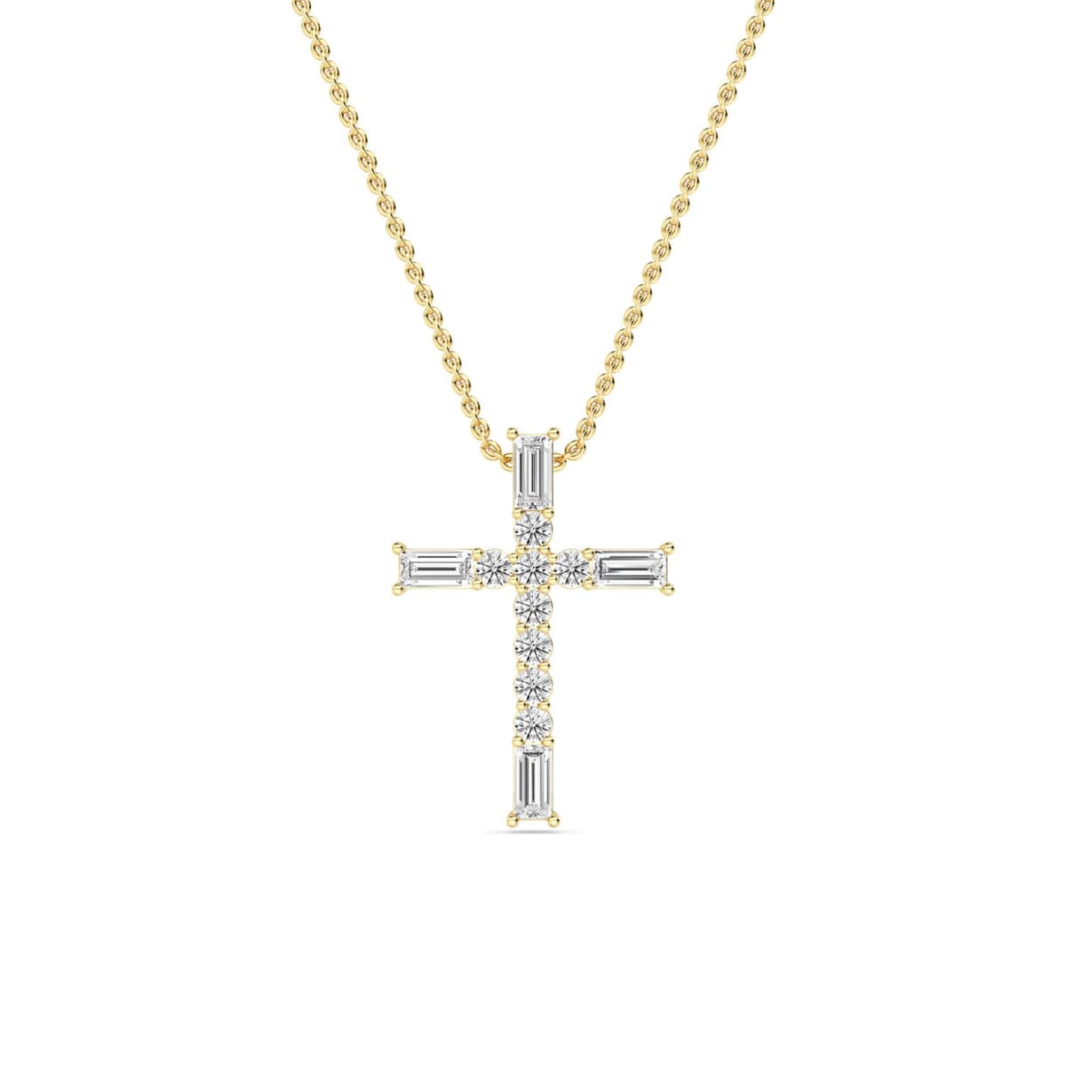 14K Yellow Gold Lab Grown Diamond PENDANT 0.72 ctw SJP32485-0.75CT