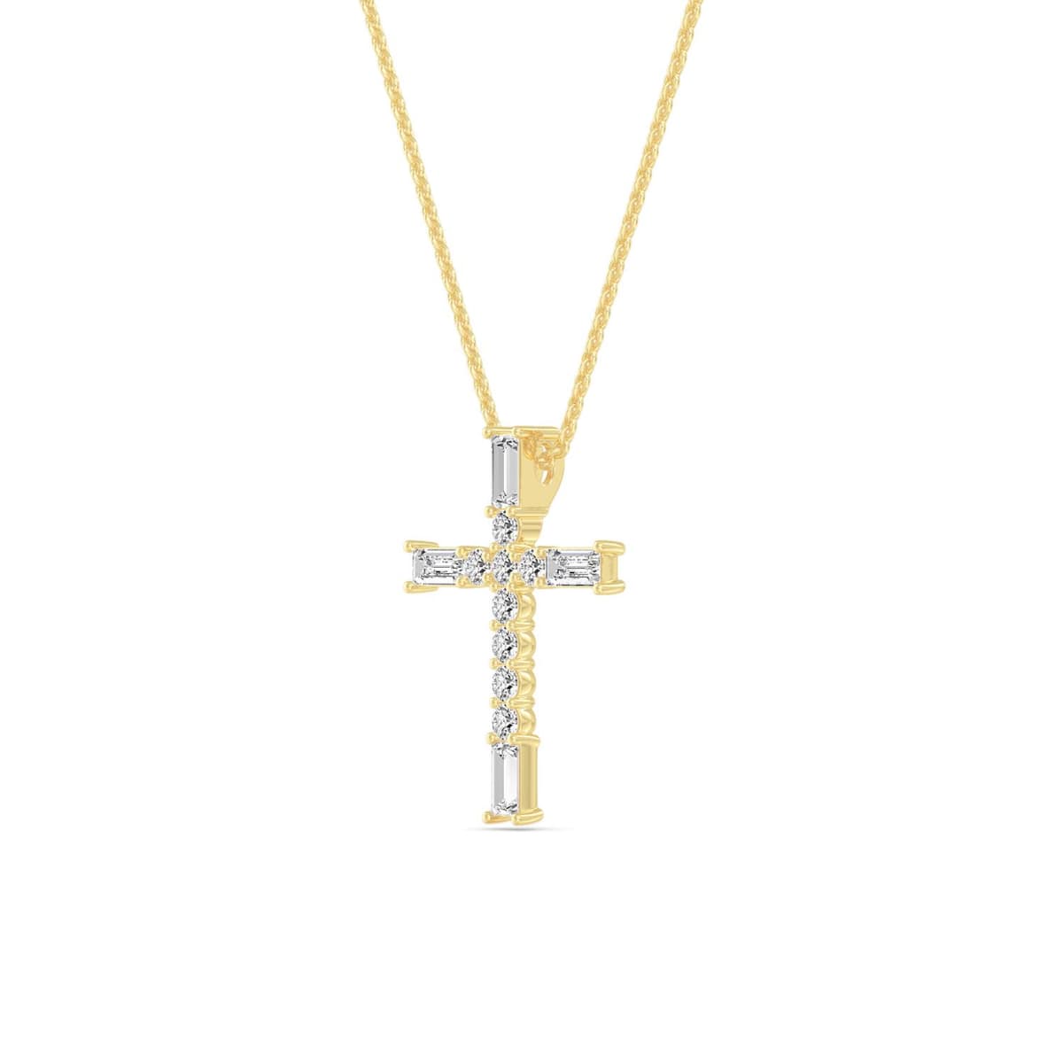 14K Yellow Gold Lab Grown Diamond PENDANT 0.72 ctw SJP32485-0.75CT