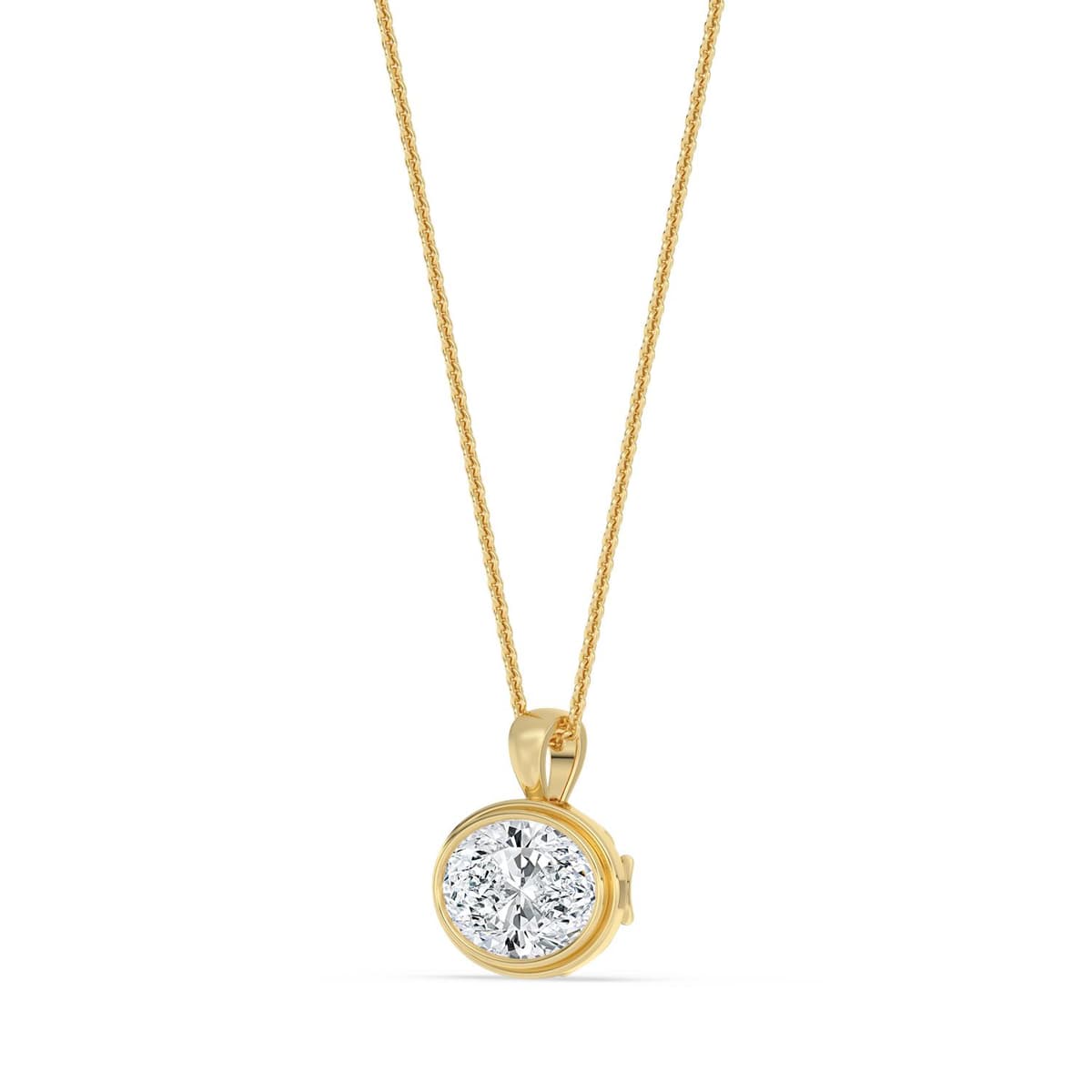 14K Yellow Gold Lab Grown Diamond PENDANT 2.00 ctw SJP32687OV-2.00CT