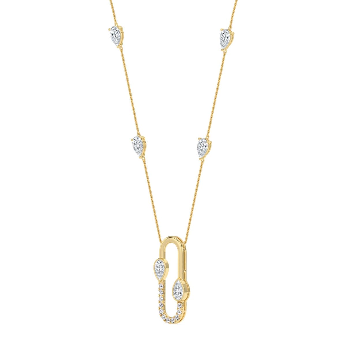14K Yellow Gold Lab Grown Diamond PENDANT 3.68 ctw SJP32768-3.63CT-18IN