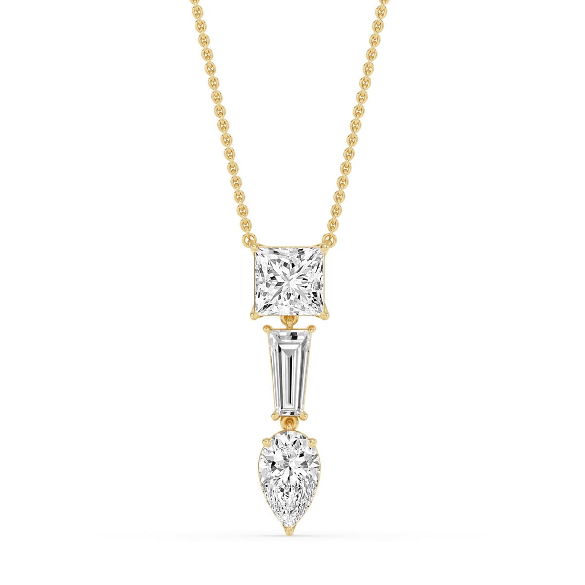 14K Yellow Gold Lab Grown Diamond PENDANT 3.15 ctw SJP32815-3.00CT