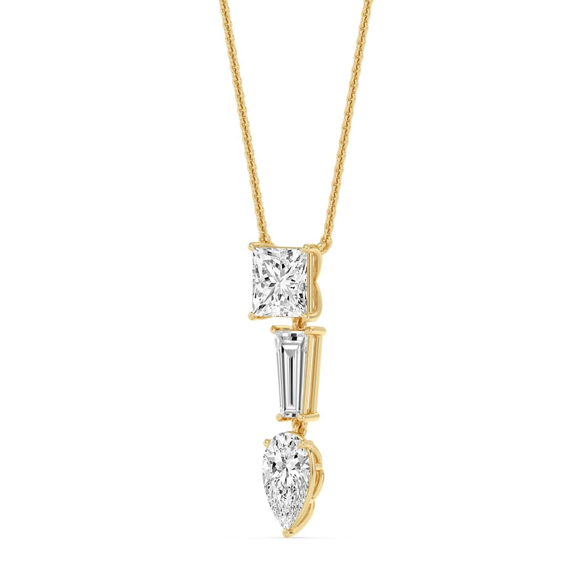 14K Yellow Gold Lab Grown Diamond PENDANT 3.15 ctw SJP32815-3.00CT