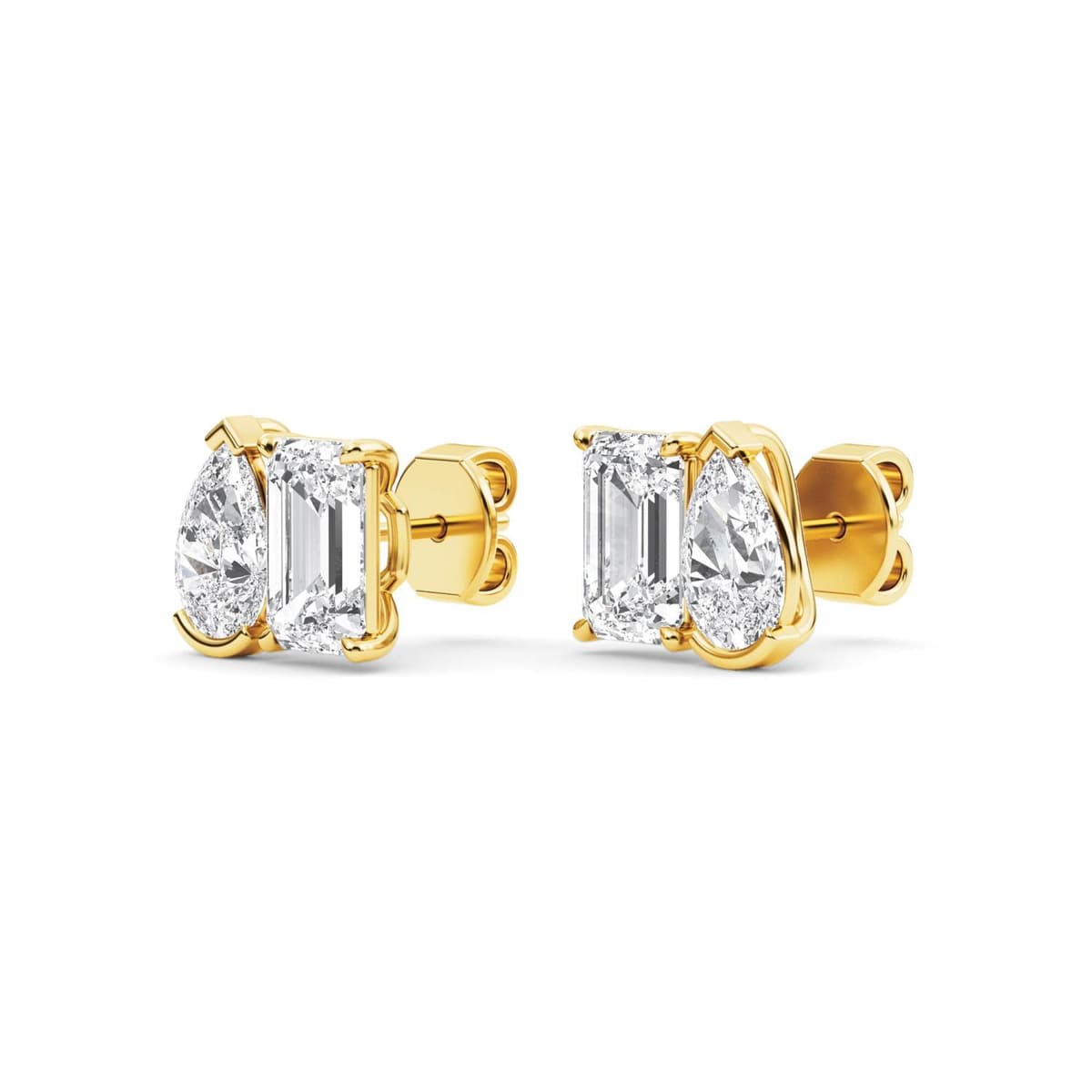 14K Yellow Gold Lab Grown Diamond EARRINGS 2.93 ctw SJPSE210105EMPE-3.00CT