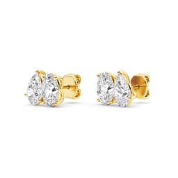 14K Yellow Gold Lab Grown Diamond EARRINGS 2.54 ctw SJPSE210108PEOV-2.50CT
