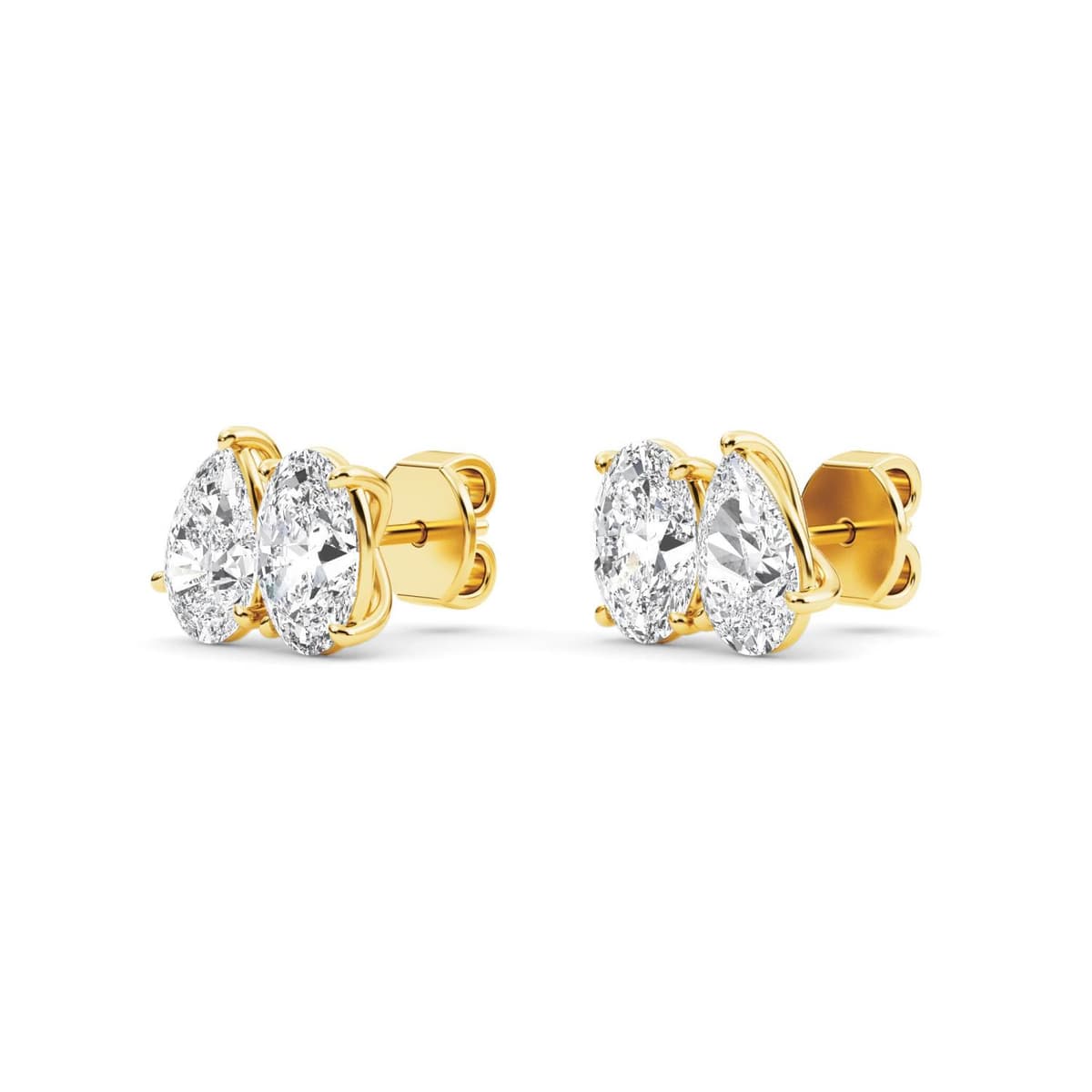 14K Yellow Gold Lab Grown Diamond EARRINGS 2.54 ctw SJPSE210108PEOV-2.50CT