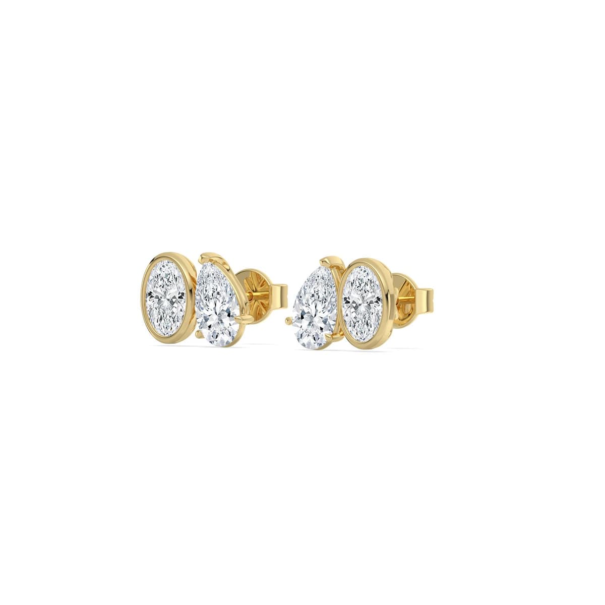 14K Yellow Gold Lab Grown Diamond EARRINGS 2.91 ctw SJPSE210109OVPE-3.00CT