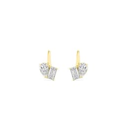 14K Yellow Gold Lab Grown Diamond EARRINGS 1.55 ctw SJPSE210124-1.50CT