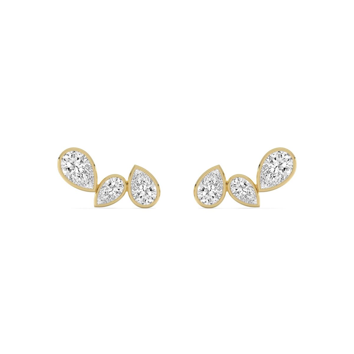 14K Yellow Gold Lab Grown Diamond EARRINGS 2.29 ctw SJPSE210193PE-2.25CT
