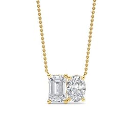 14K Yellow Gold Lab Grown Diamond PENDENT SET 3.35 ctw SJPSP210106EMOV-3.00CT