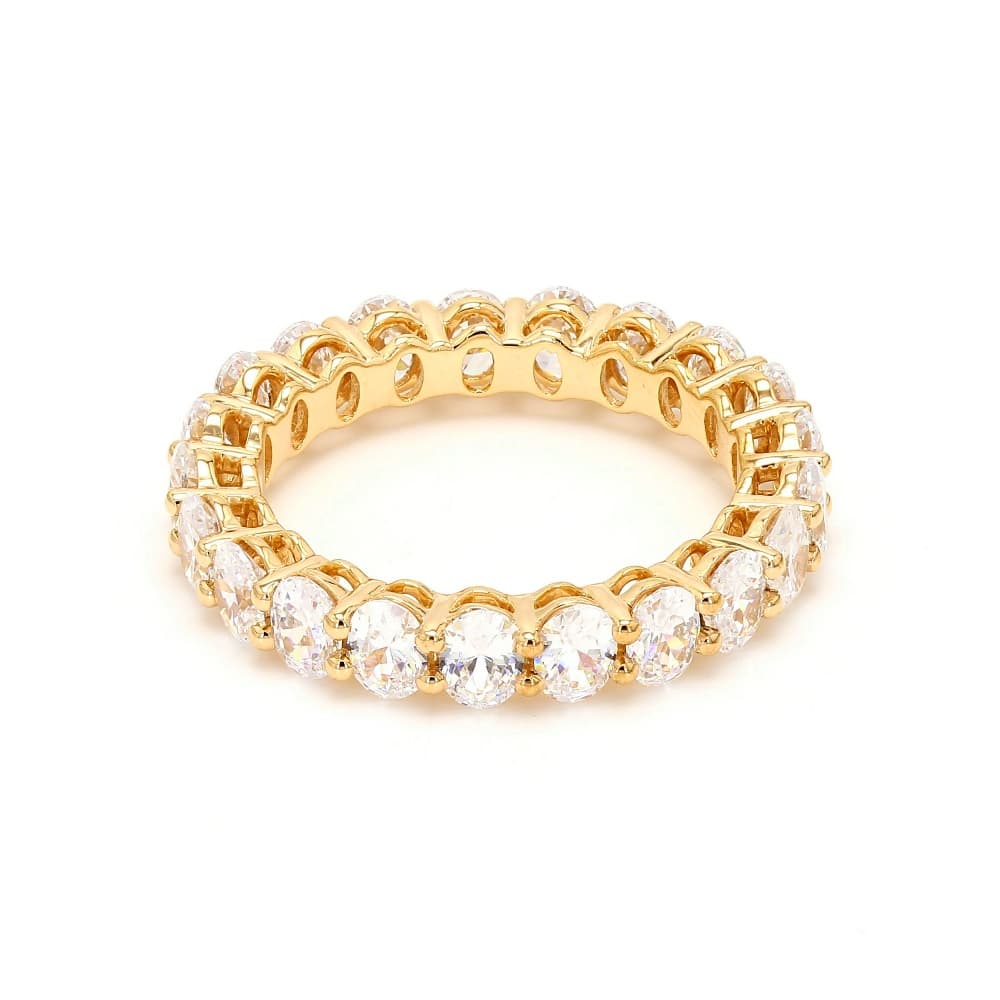 14K Yellow Gold 3 ct. tw. Oval Shape Lab Grown Diamond Eternity Band SJR53960OV-3.00CTB