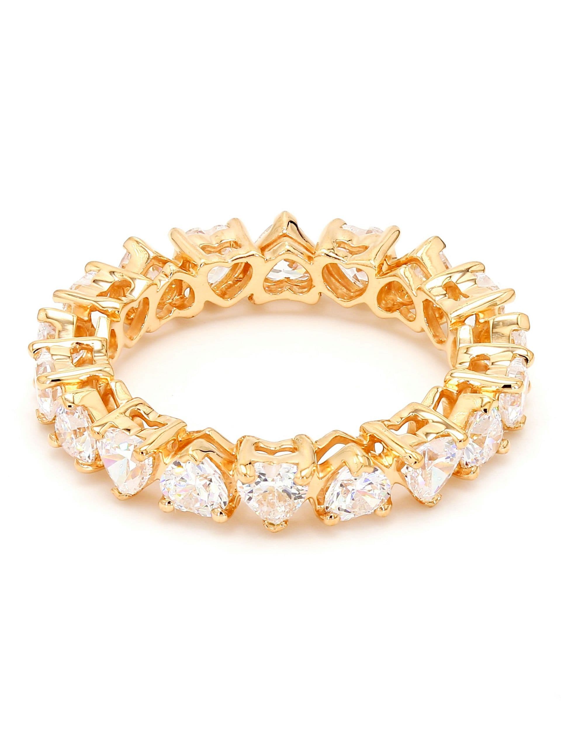 14K Yellow Gold 5.02 ct. tw. Heart Shape Lab Grown Diamond Eternity Band SJR54315