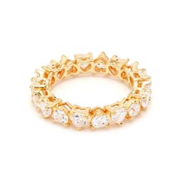 14K Yellow Gold 5.02 ct. tw. Heart Shape Lab Grown Diamond Eternity Band SJR54315