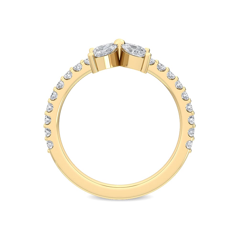 14K Yellow Gold 0.85 ct. tw. White Lab Grown Diamond Stackable Ring SJR56608