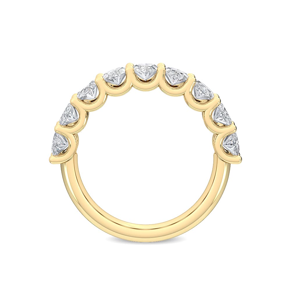 14K Yellow Gold Oval Cut 3.46 ct. tw. Lab Grown Diamond Stackable Ring SJR56609-3.50CT