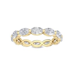 14K Yellow Gold 2.15 ct. tw. Oval Cut Lab Grown Diamond Eternity Band SJR56683OV-2.00CTB