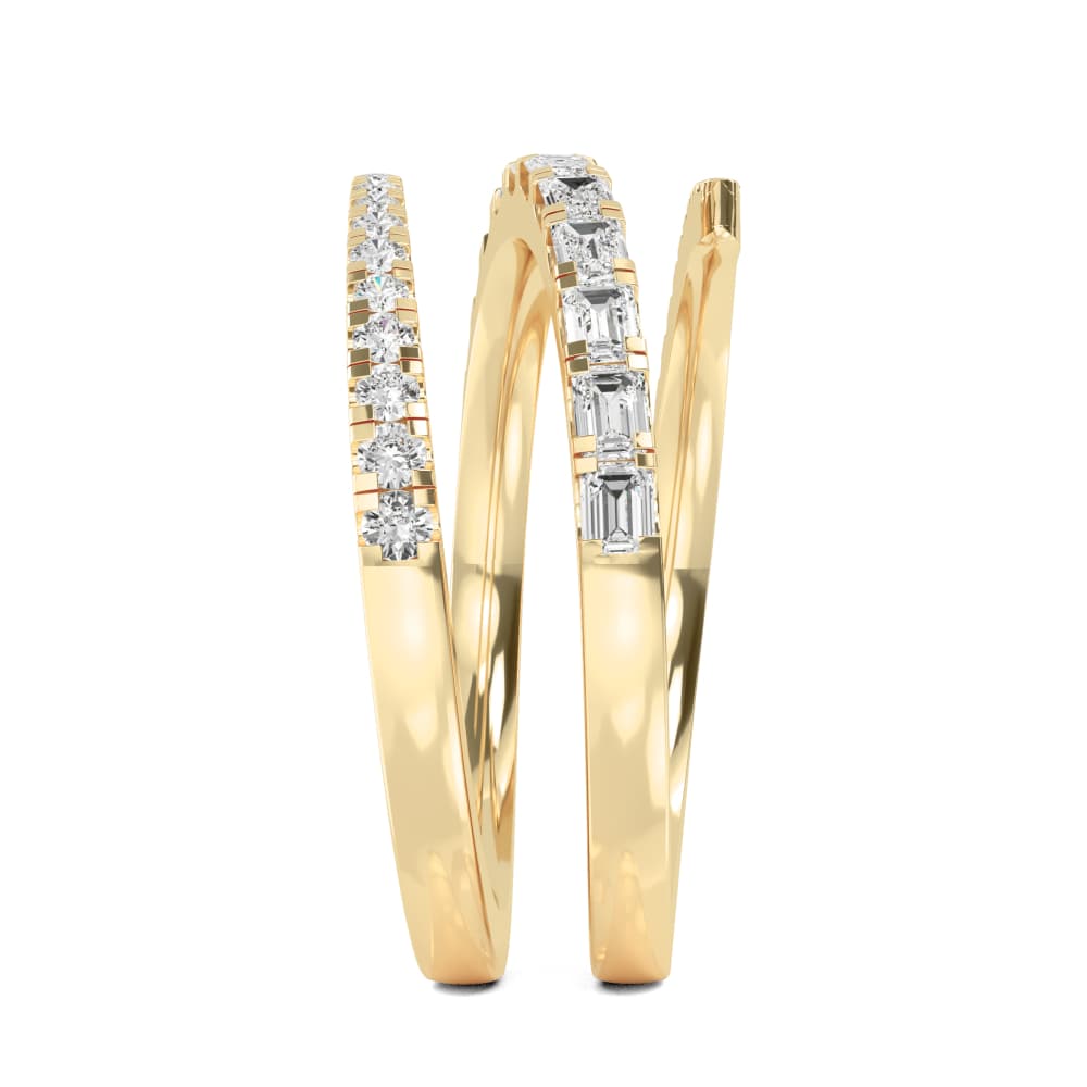 14K Yellow Gold Lab Grown Diamond Stackable Ring 0.90 ctw SJR57505-1.00CT