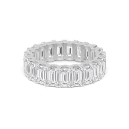 14K White Gold 6.30 ct. tw. Emerald Cut Lab Grown Diamond Eternity Band SJR59602