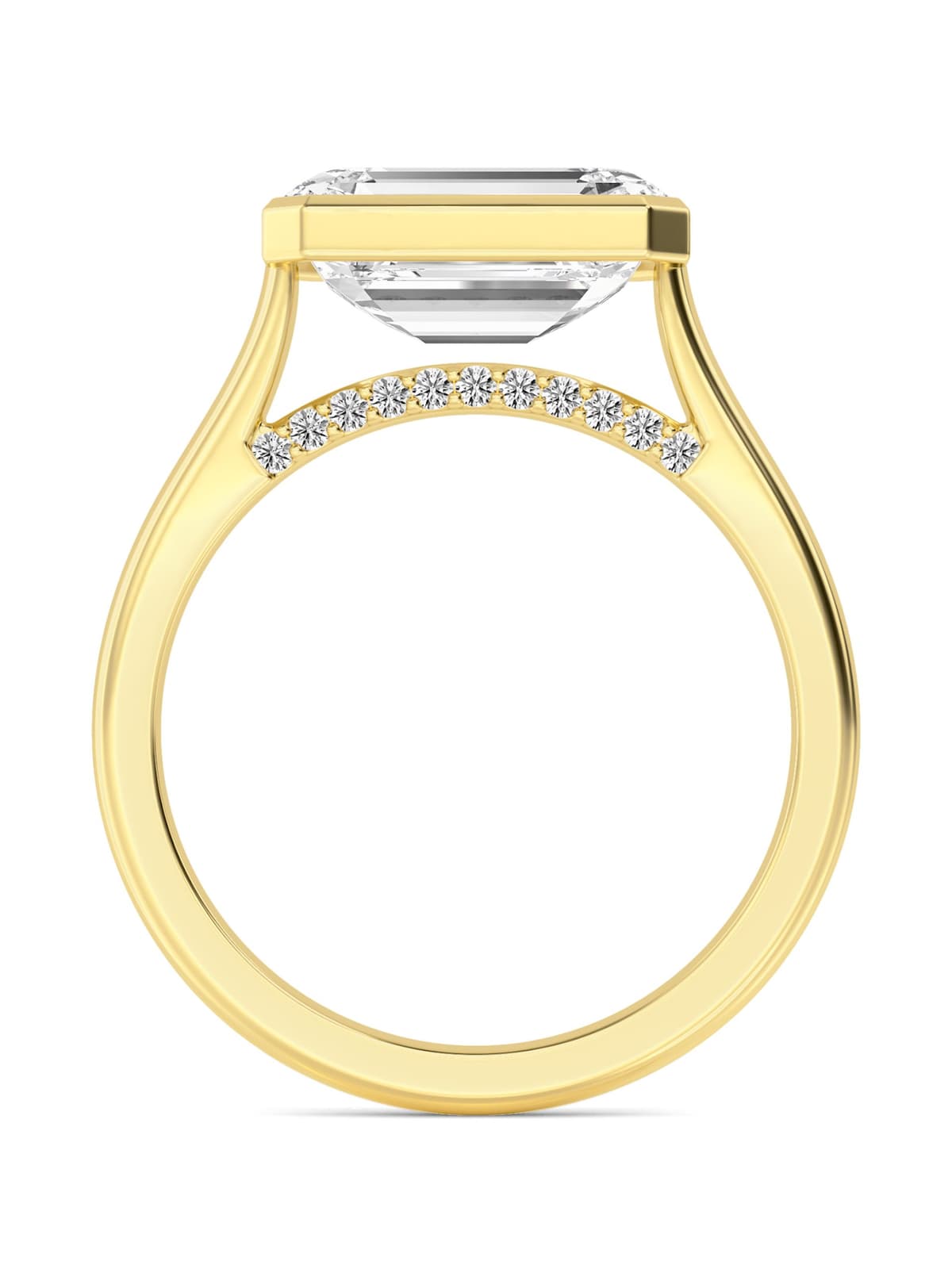 14K Yellow Gold Lab Grown Diamond Engagement Ring 3.11 ctw SJR60324RDT-3.00CT