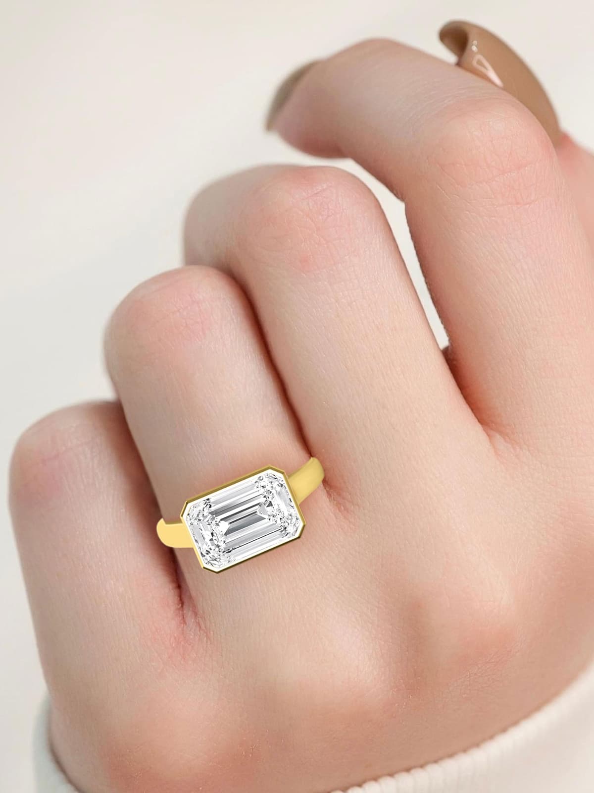 14K Yellow Gold Lab Grown Diamond Engagement Ring 3.11 ctw SJR60324RDT-3.00CT