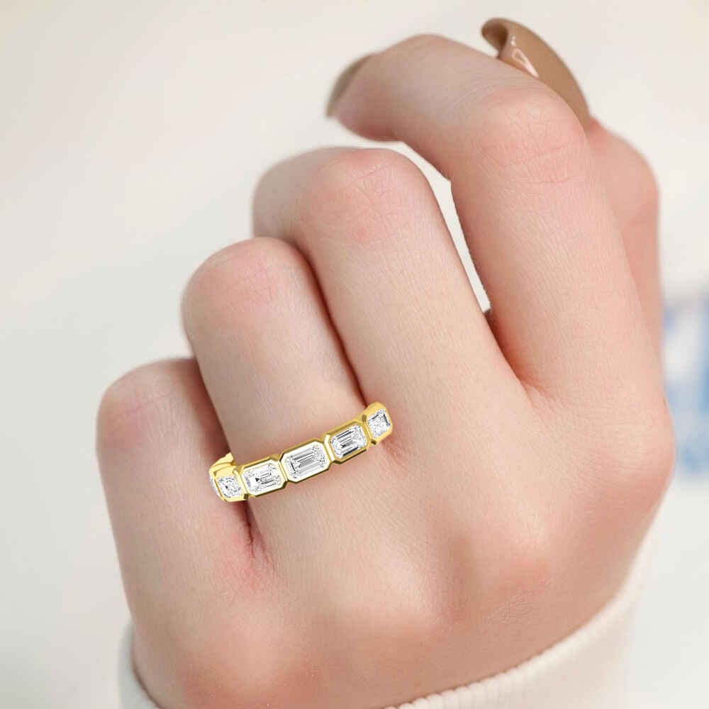 14K Yellow Gold Lab Grown Diamond Ring 2.18 ctw SJR60533EM-2.38CT