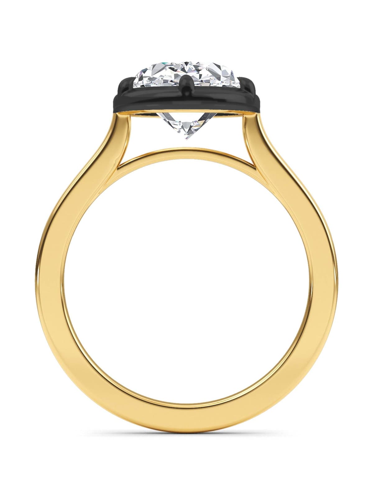 14K Yellow Gold Lab Grown Diamond Engagement  4.00 ctw SJR60968OV-4.00CT