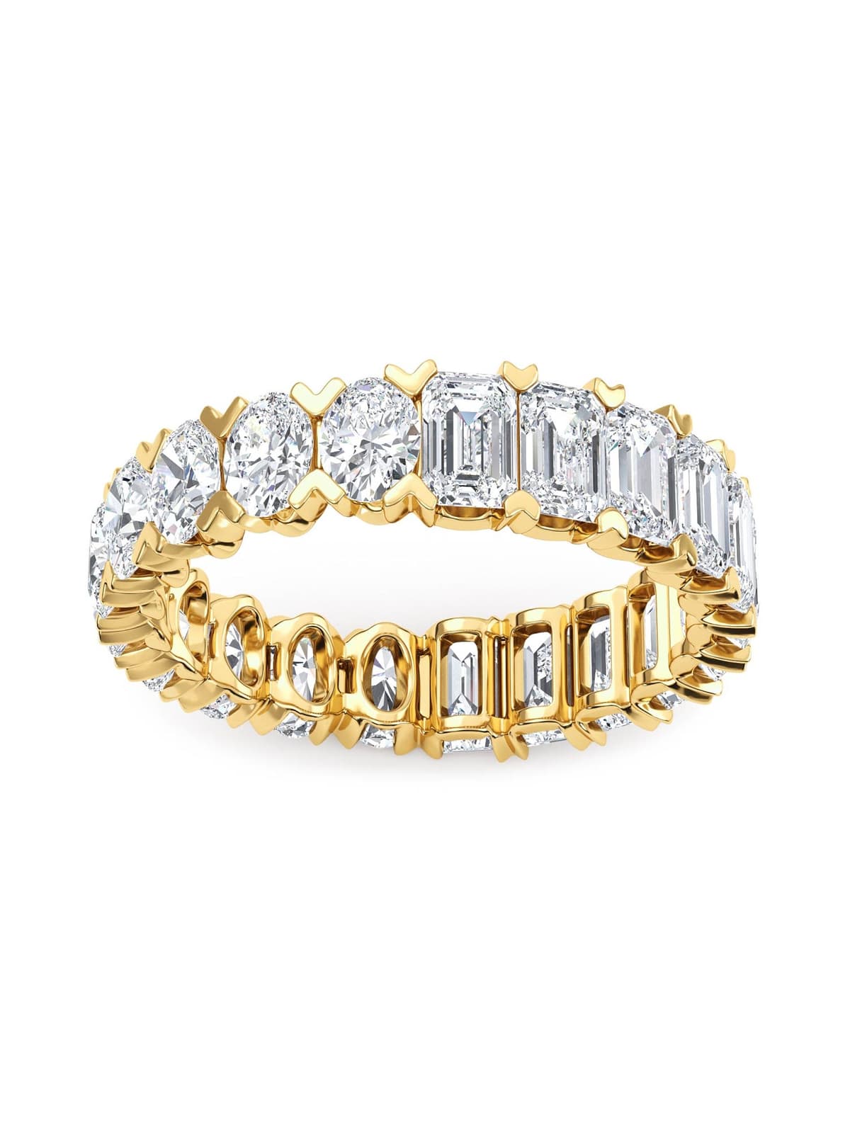 14K Yellow Gold Lab Grown Diamond Wedding Rings 3.79 ctw SJR61037-3.83CTB