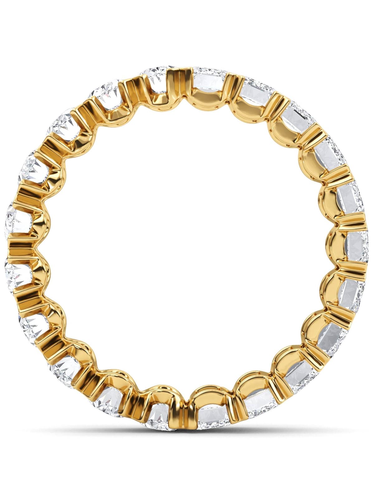 14K Yellow Gold Lab Grown Diamond Wedding Rings 3.79 ctw SJR61037-3.83CTB
