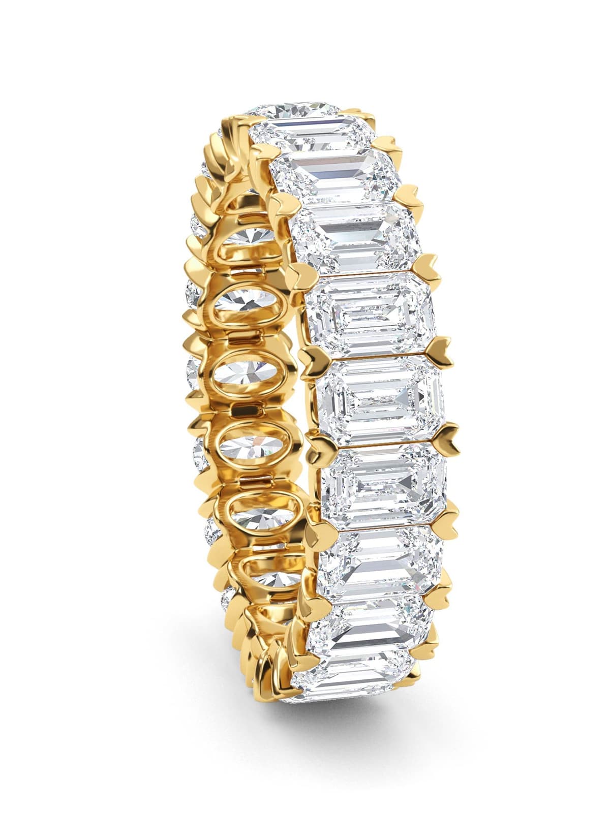 14K Yellow Gold Lab Grown Diamond Wedding Rings 3.79 ctw SJR61037-3.83CTB
