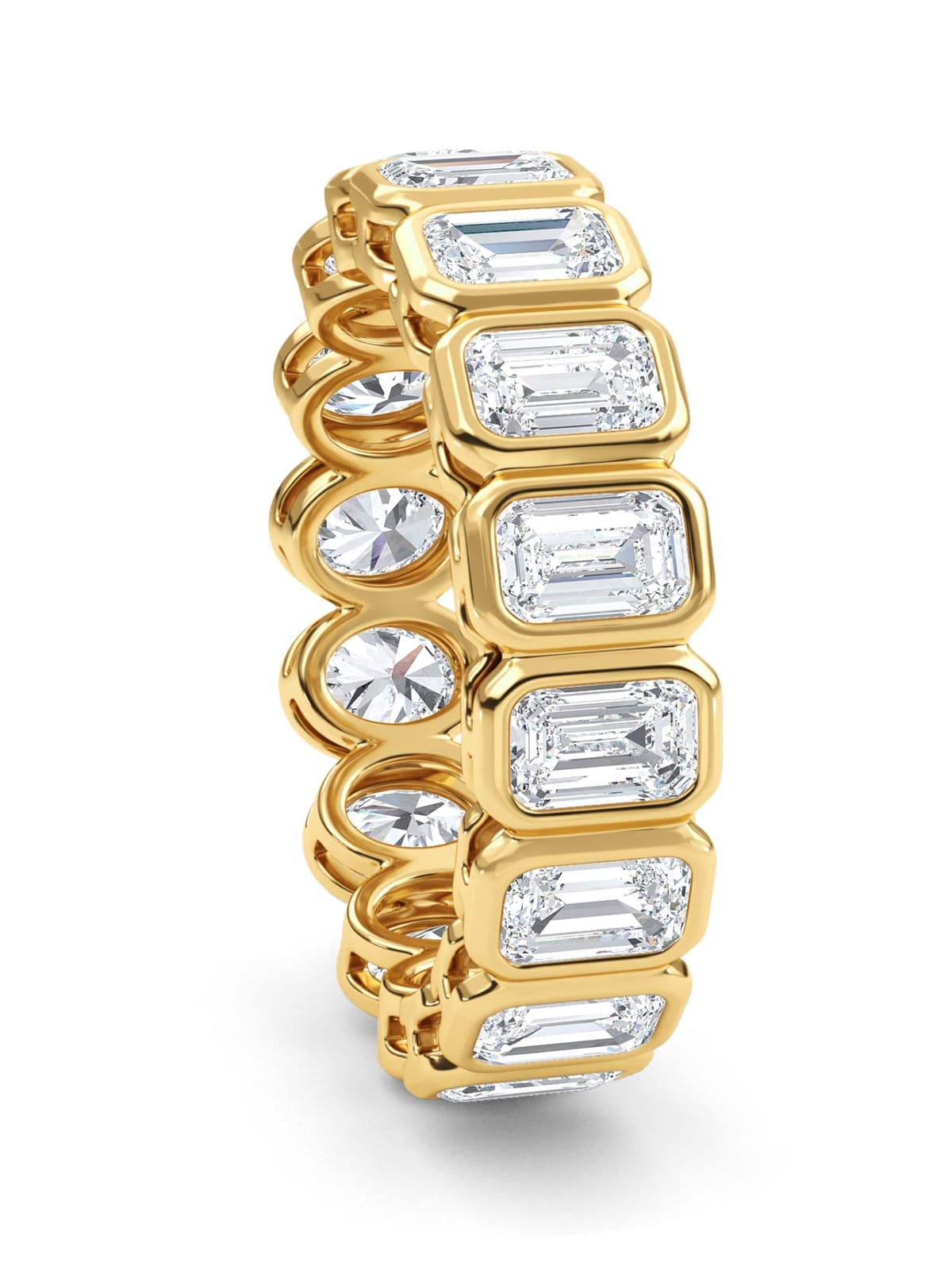 14K Yellow Gold Lab Grown Diamond Wedding Rings 2.99 ctw SJR61038-2.88CTB